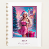 Mooi Roze Kerstmis Meisje 01 Planner (Voorkant)