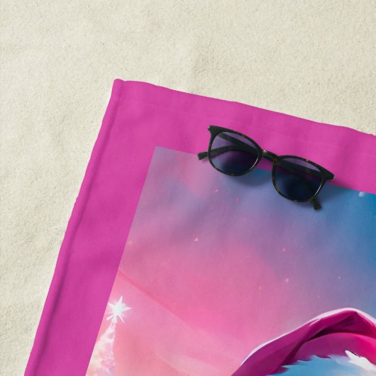 Mooi Roze Kerstmis Meisje 01 Strandlaken (In situ)