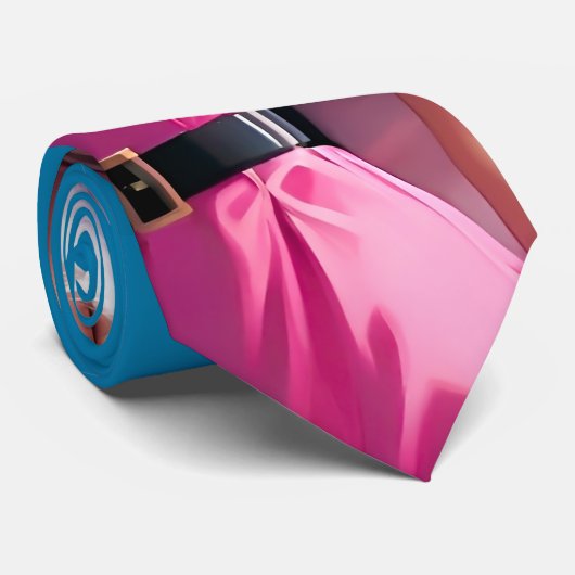 Mooi Roze Kerstmis Meisje 01 Stropdas (Opgerold)