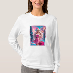 Mooi Roze Kerstmis Meisje 01 T-shirt