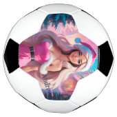 Mooi Roze Kerstmis Meisje 01 Voetbal (Gedraaid)