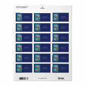 Mooi Roze Lotus Flowers Water Scene Adres Etiket (Full Sheet)