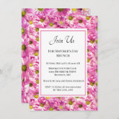 Mooi Roze Madeliefjes Moederdag Brunch  Kaart (Voorkant / Achterkant)