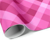 Mooi roze magenta geruite inpakpapier (Rol Hoek)