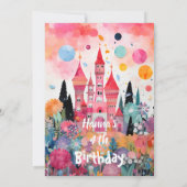 Mooi Roze Magisch Prinsessen Kasteel Kaart (Achterkant)