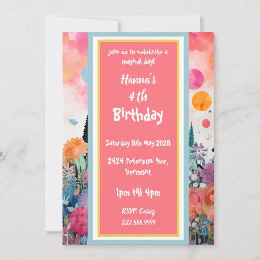 Mooi Roze Magisch Prinsessenkasteel Kaart (Voorkant)