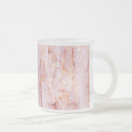 mooi, roze, marmer, girly, natuur, steen, elegant, matglas koffiemok