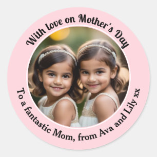 Mooi Roze Moederdag Foto Stickers
