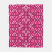 Mooi roze monochroom geometrisch patroon fleece deken (Voorkant)