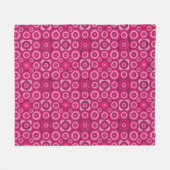 Mooi roze monochroom geometrisch patroon fleece deken (Voorkant (Horizontaal))