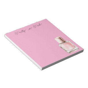 Mooi roze nagellak notitieblok
