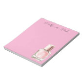 Mooi roze nagellak notitieblok (Linkerzijde)
