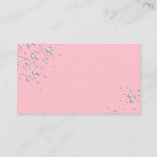 Mooi roze parel visitekaartje (Achterkant)