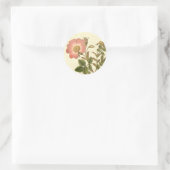 Mooi  Roze Rose Antiek Botanisch Ronde Sticker (Tas)
