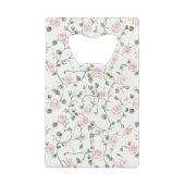 Mooi Roze Rozen Bloemrijke Bruidsdouche Creditkaart Flessenopener (Achterkant)