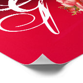 MOOI ROZE ROZEN MONOGRAM POSTER (Hoek)