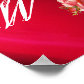 MOOI ROZE ROZEN MONOGRAM POSTER (Hoek)