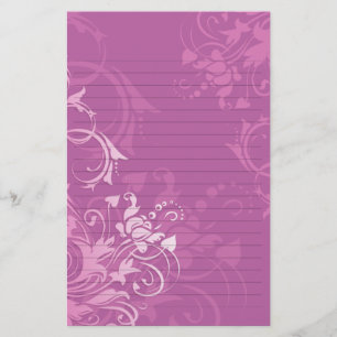 mooi roze spiraal bloemmotief gelinieerd papier