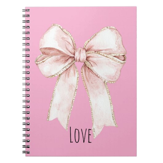Mooi Roze Strik Notitieboek (Voorkant)