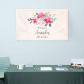 Mooi roze ventilator Bouquet Birthday Welkom Spandoek (Beurs)