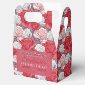 Mooi roze verjaardagsfeestje favorieten doos voor  bedankdoosjes (Geopend)