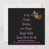 Mooi Roze Viering Kerst Feest Leuk Kaart (Achterkant)