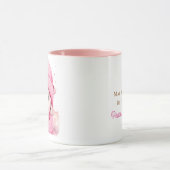 Mooi Roze Vintage Meisje en Citaat Mok (Midden)
