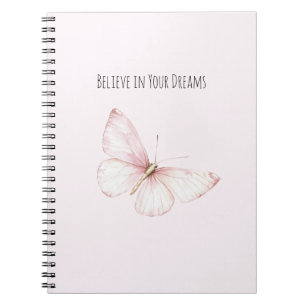Mooi Roze Vlinder Geloof in Dromen Notitieboek