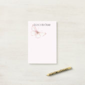 Mooi Roze Vlinder Geloof in Dromen Post-it® Notes (Op bureau)