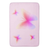 Mooi roze vlinderprint op roze badmat (Voorkant Verticaal)