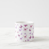 Mooi Roze Vlinders Aangepaste Naam Espresso Kop (Voorkant)