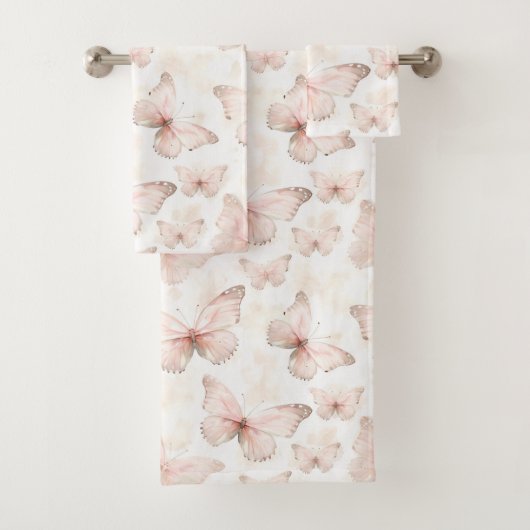 Mooi Roze Vlinders   Bad Handdoek (Insitu)