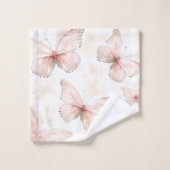 Mooi Roze Vlinders   Bad Handdoek (Wasdoekje)