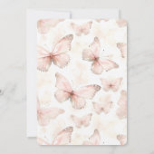 Mooi Roze Vlinders Verjaardag Kaart (Achterkant)