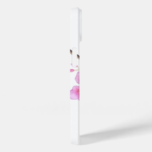 Mooi roze waterverf kersenbloesems script Case-Mate iPhone case (Achterkant / Rechts)