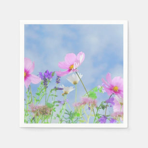 Mooi Roze Wilde Bloemenwei Servet