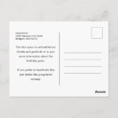 Mooi roze witte bloemige 100ste verjaardag Bedankt Briefkaart (Achterkant)