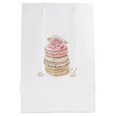 Mooi rozen bloemig roze perzik crème bruidsdouche medium cadeauzakje (Achterkant)