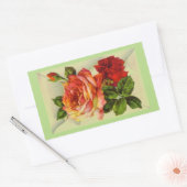 Mooi rozenboeket rechthoekige sticker (Envelop)