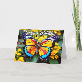 Mooi rustend vlinderontwerp kaart