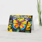 Mooi rustend vlinderontwerp kaart (Voorkant)