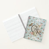 Mooi rustiek vintage bloempatroon met monogram notitieboek (Binnen)