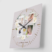 Mooi 's werelds beste oma foto Moederdag Vierkante Klok (Hoek)