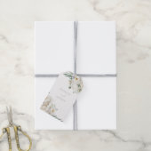 Mooi Salie Blad & Witte Bloem Bruiloft Cadeaulabel (Met Touw)