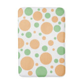 Mooi saliegroen oranje polka stippen badmat (Voorkant Verticaal)