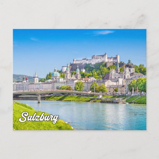 Mooi Salzburg, Oostenrijk Briefkaart (Voorkant)