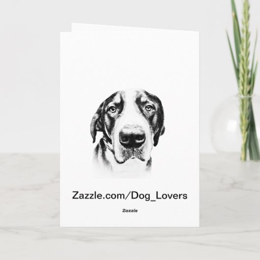 Mooi Samoyed hondart. Kaart (Achterkant)