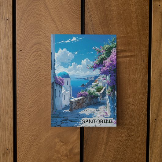 Mooi Santorini Griekenland Ocean Uitzicht Briefkaart