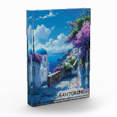 Mooi Santorini Griekenland Ocean Uitzicht Fotoblokken (Links)