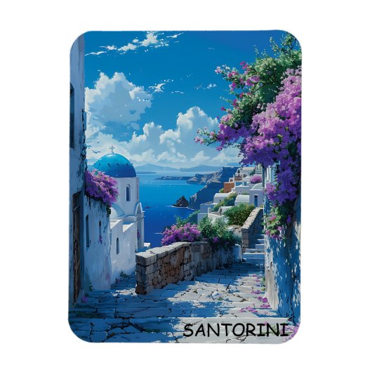 Mooi Santorini Griekenland Ocean Uitzicht Magneet (Verticaal)